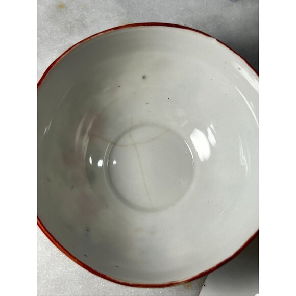 Vtg  Japanese 11 TeaCups 1 Saucer Asian Geisha Eggshell Porcelain Hand Painted - Picture 6 of 7